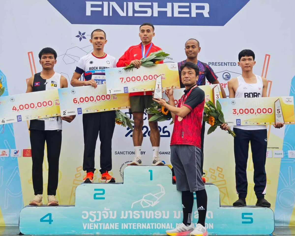 คิปเตเต้ร่วมแข่งวิ่ง (21k) Vientiane International Marathon 2025 ประเทศลาว