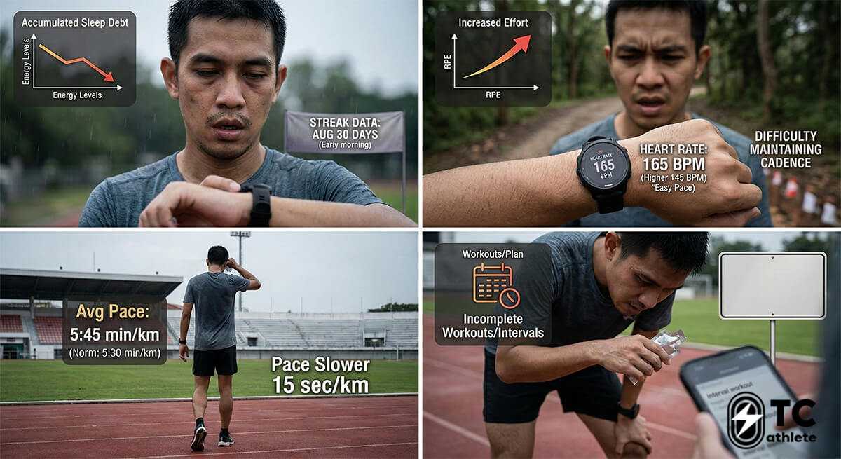สัญญาณประสิทธิภาพการวิ่งลดลงจากการนอนน้อยและภาวะเสี่ยงที่เกี่ยวข้อง