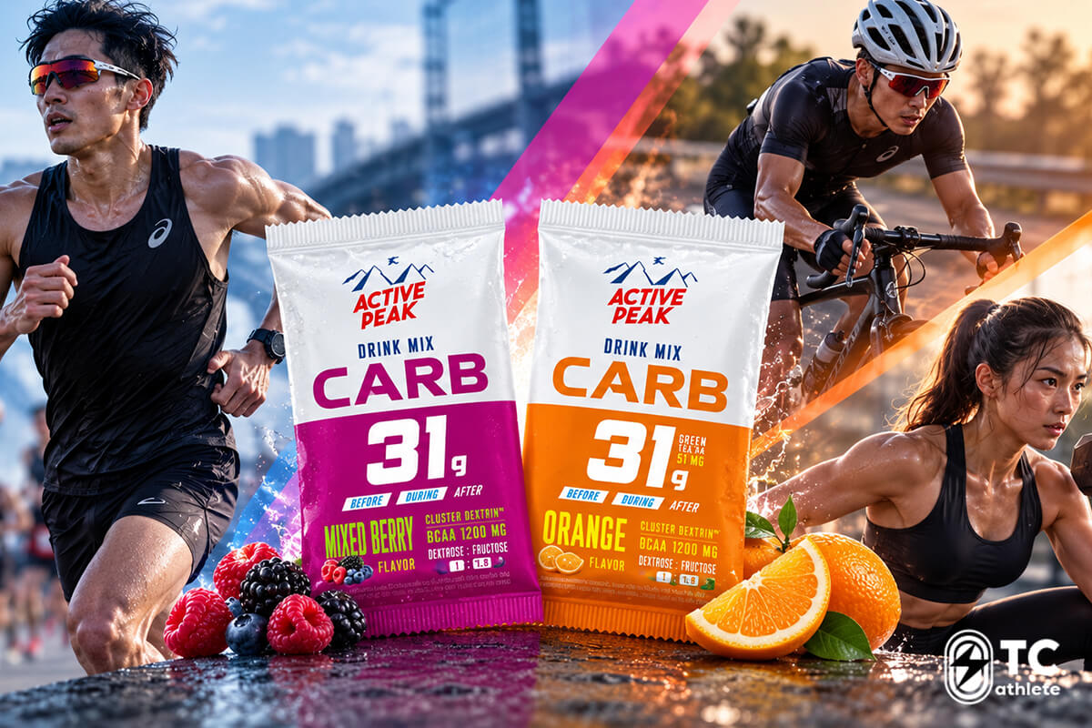Active Peak Drink Mix เครื่องดื่มคาร์โบไฮเดรตสำหรับนักวิ่งเทียบกับเครื่องดื่มเกลือแร่ทั่วไป